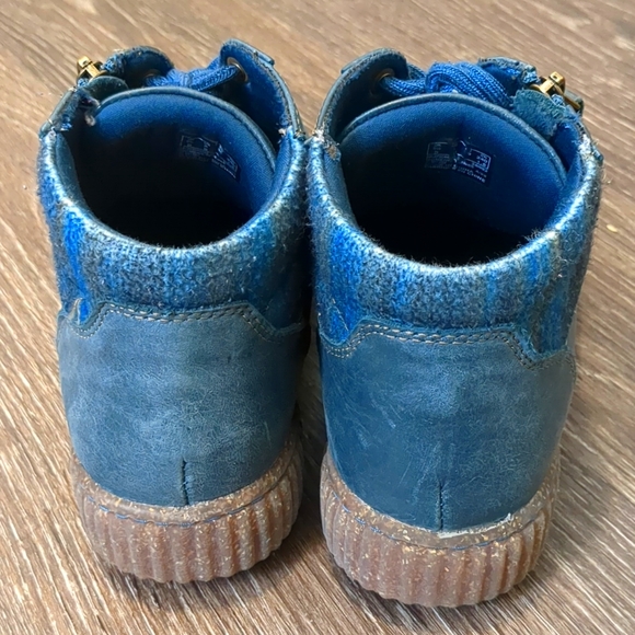 Clarks Caroline Park Ocean Blue Leather Boots - Picture 6 of 9